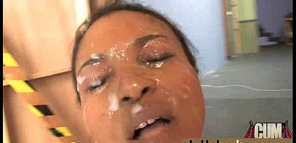  Ebony gets fucked in all holes by a group of white dudes 15